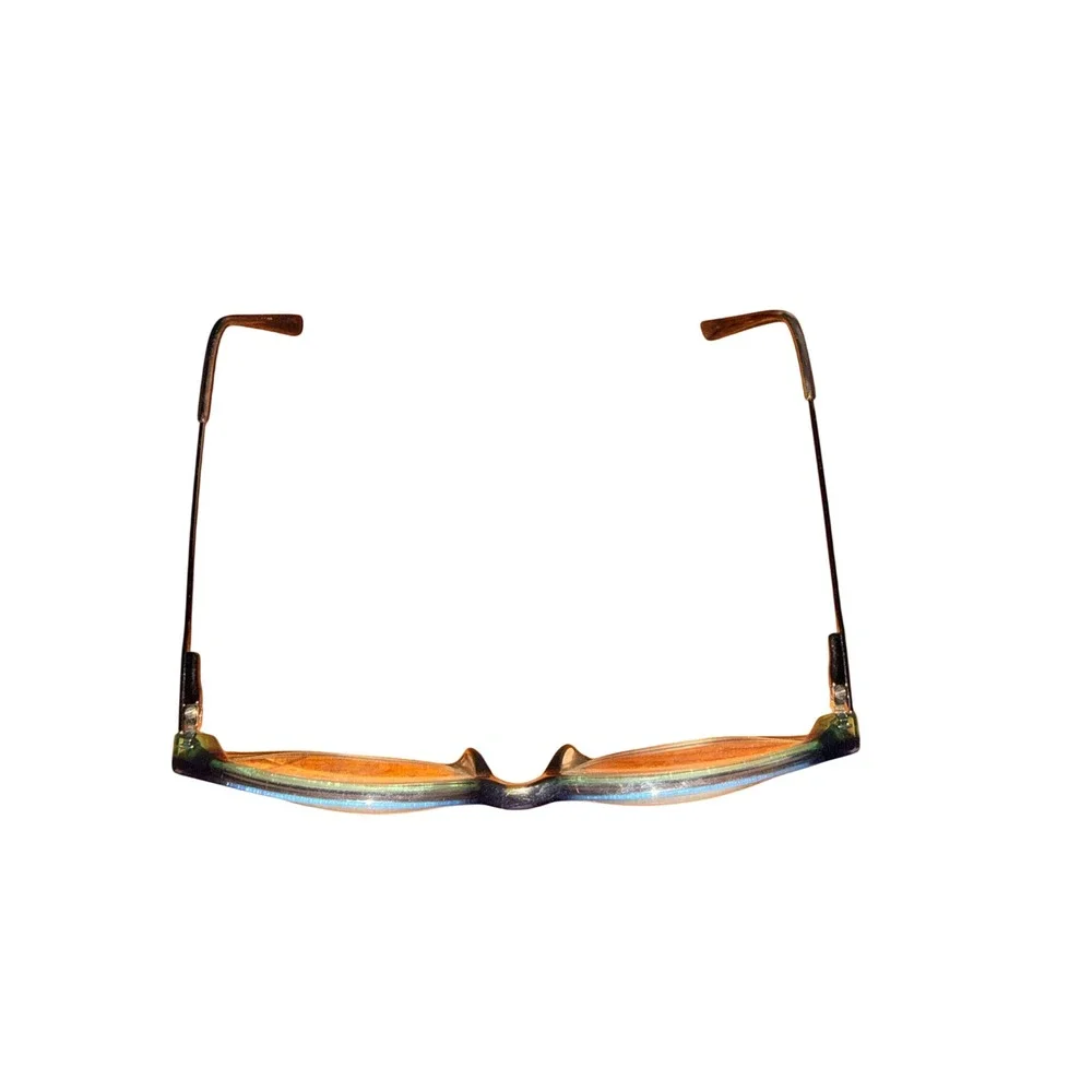 Calvin‎ Klein Womens Teal Blue Eyeglass FRAMES ONLY Metal Temple Frames CK Logo